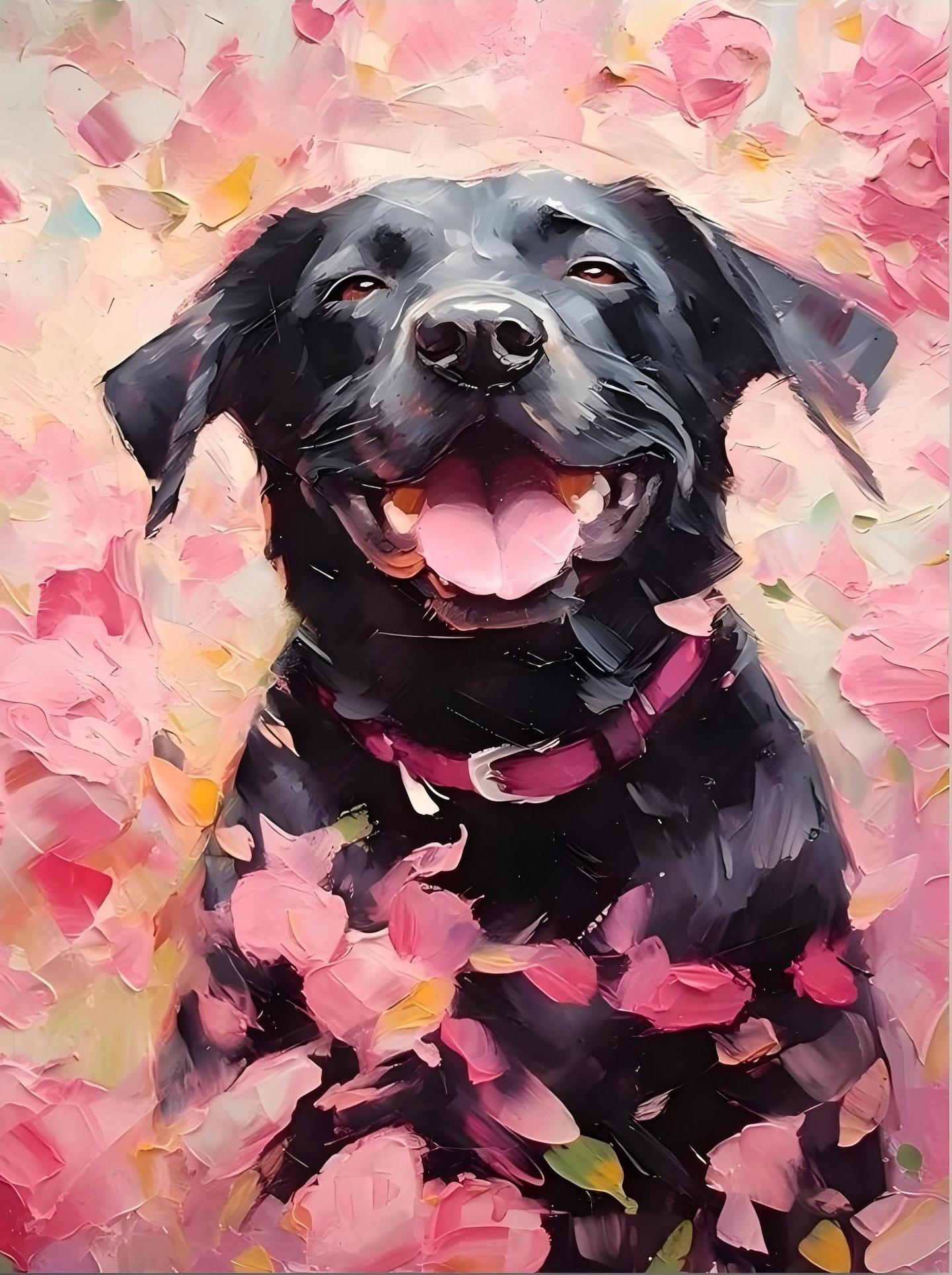 Cherry Blossoms-Flower Scenery Style Pet Portraits