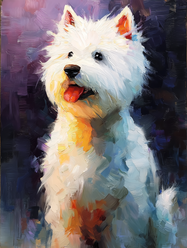 Dark-Solid Color Style Pet Portraits